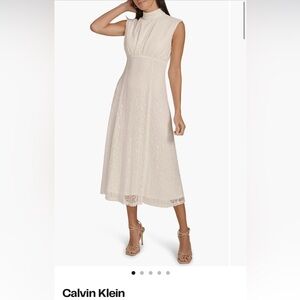 Calvin Klein Cream Midi Dress